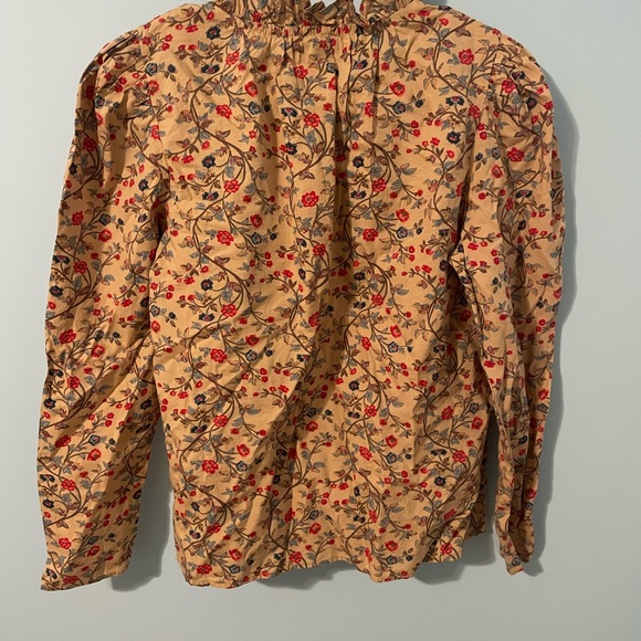 NWT House of Harlow Floral High Neck Peasant Top - Picture 3 of 3